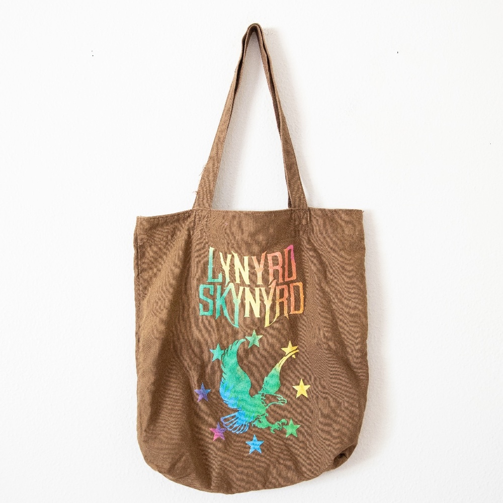 Vintage Lynyrd Skynyrd Vintage Tote Bag Rainbow Purse Canvas